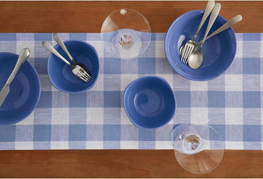 Wicklow Check Table Runners - China Blue Backed Park Designs - The Fox Decor